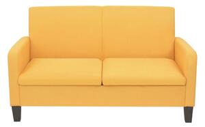 Dwusobowa żółta sofa do biura, salonu, poczekalni