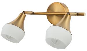 Lampa ścienna wisząca 2 kinkiety regulowane ruchome ramiona złota Antler II Beliani