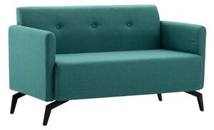 Elegancka sofa z grubym siedziskiem zielona