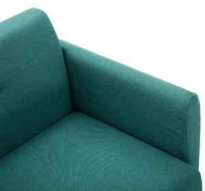 Elegancka sofa z grubym siedziskiem zielona
