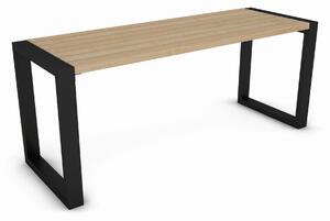 Stół do ogrodu metalowy stelaż + drewno, dąb 180 cm