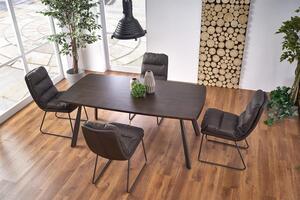 Nowoczesny stół w stylu loft 180x90 cm ciemny orzech