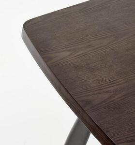 Nowoczesny stół w stylu loft 180x90 cm ciemny orzech