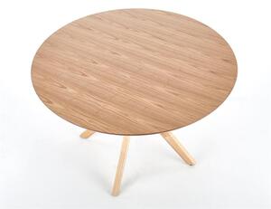 Nowoczesny okrągły stół drewniany ø120 cm dąb