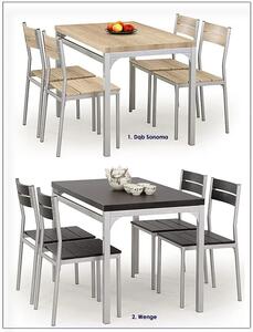 Stół z krzesłami Torino - wenge
