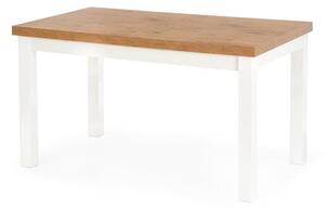 Rozkładany stół do jadalni 140÷220cm biały+dąb lancelot