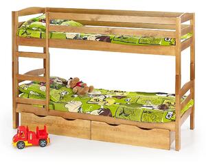 Drewniane łóżko piętrowe Dixi - 2 kolory