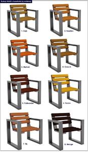 Krzesło z oparciem do ogrodu Norin Silver- 8 kolorów