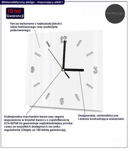 Zegar ze szkła w stylu nowoczesnym Liptos 3R - 5 kolorów