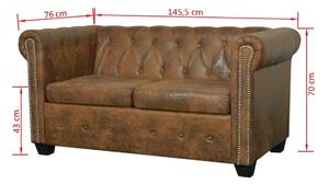Elegancka sofa brąz do salonu, poczekalni, gabinetu LOFT