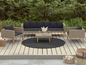 Zestaw wypoczynkowy na taras - ogrodowa sofa z fotelami beż