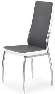Popielate metalowe krzesło tapicerowane - Abrim