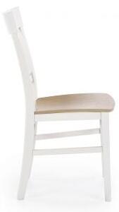 Krzesło TUTTI białe/dąb miodowy - Outlet