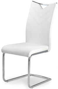 Białe minimalistyczne krzesło na płozach - Eldor