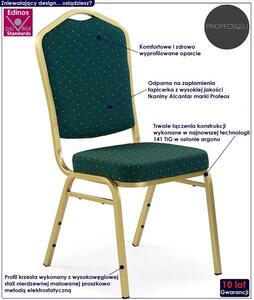 Luksusowe krzesło typu ludwik Abrax - bordowe ze złotymi nogami