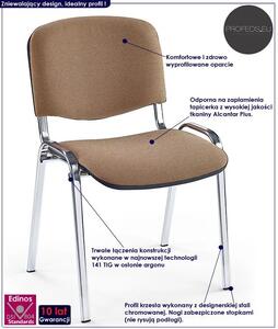 Krzesło konferencyjne biurowe Dilos 3X - beżowe