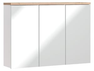 Duża szafka łazienkowa z lustrem wisząca biała, 100 cm
