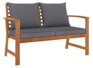 Drewniana ławka na taras, sofa ogrodowa z poduszkami 120 cm
