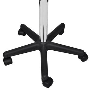 Obrotowy stołek biurowy czarny, krzesło na kółkach bez oparcia