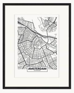 Oprawiony plakat Amsterdam