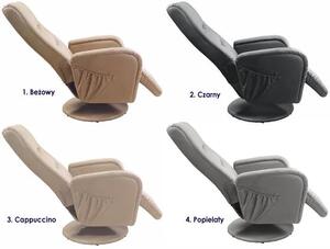 Rozkładany fotel wypoczynkowy z masażem Litos - czarny