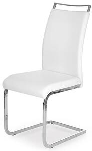 Minimalistyczne krzesło na płozach Hader - białe