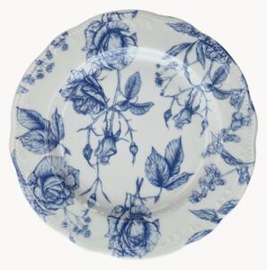 Komplet talerzy deserowych z porcelany Vienna Blue Roses, 6 elem