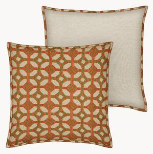 Ręcznie wykonana poduszka wewnętrzna/zewnętrzna Coco Burnt Orange & Olive