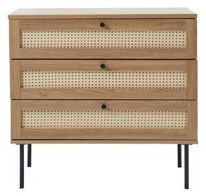 Niska komoda w dekorze dębu w naturalnym kolorze 80x75 cm Pensacola – Unique Furniture