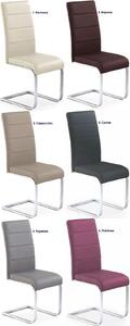 Tapicerowane krzesło nowoczesne Nivor - kremowe