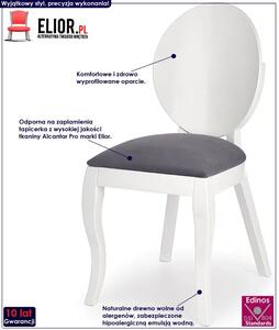 Skandynawskie krzesło typu ludwik Lavon - białe