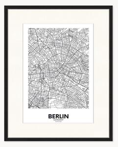 Oprawiony plakat Map of Berlin