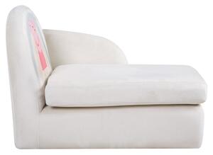 Biała aksamitna sofa dla dzieci 75 cm Peppa Pig – Roba