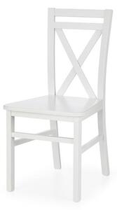 Klasyczne drewniane krzesło do kuchni białe