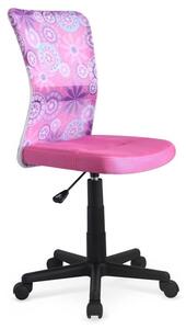 Krzesło obrotowe różowe fotel kółka