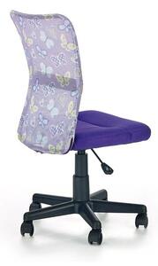 Krzesło do biurka ucznia fiolet fotel na kółkach