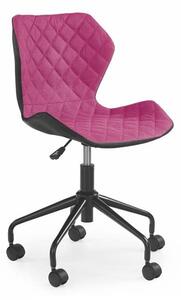 Różowy fotel młodzieżowy krzesło do biurka