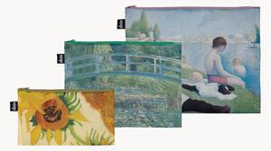 Komplet kosmetyczek The National Gallery London, Seurat, Monet, Van Gogh Impressionism, 3 elem