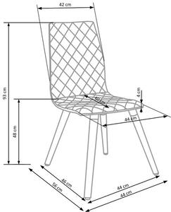 Pikowane krzesło stylowe Corden - beżowe