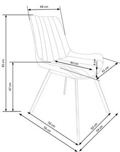 Krzesło industrialne Faran - popiel