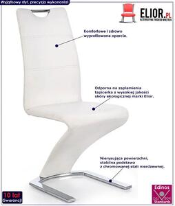 Krzesło tapicerowane Diskin - białe
