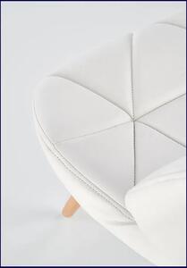 Tapicerowane krzesło skandynawskie Dagon - białe