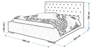 Łóżko 140x200 biała ekoskóra podnoszony stelaż