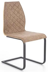 Industrialne krzesło na płozach Alsen - brązowe