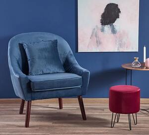 Wypoczynkowy fotel do salonu Rafis - niebieski