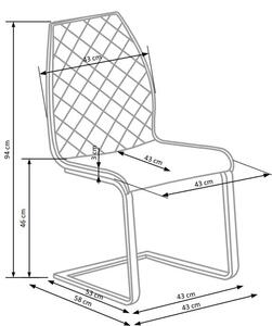 Industrialne krzesło na płozach Alsen - brązowe