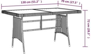 Zestaw Mebli Ogrodowych Komplet Jadalniany Z Poduszkami 7-Częściowy Czarny Rattan Na Taras Balkon Ogród