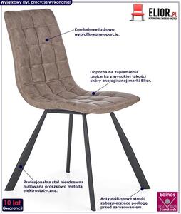 Krzesło pikowane Danton - brązowe