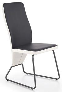 Krzesło tapicerowane Asper - czarny + biały
