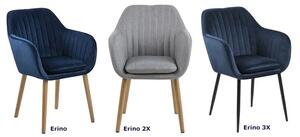 Tapicerowany fotel welurowy Erino 3X - niebieski